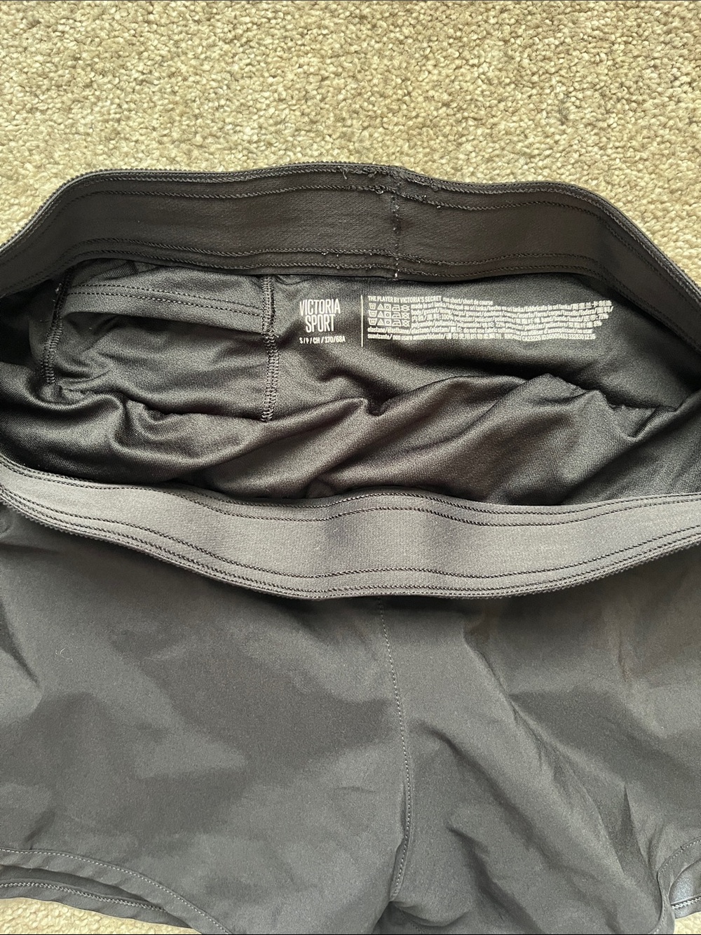 Victoria's Secret Sport Black Athletic Running Shorts - Picture 2 of 4